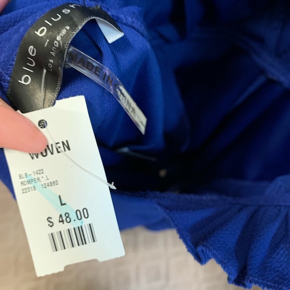 Blue Ruffle Romper - Picture 4 of 4